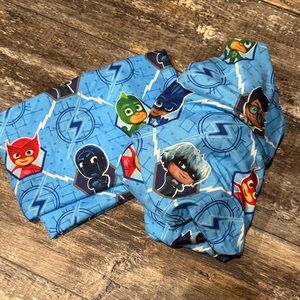 Kids Superhero Themed Blue Fabric
